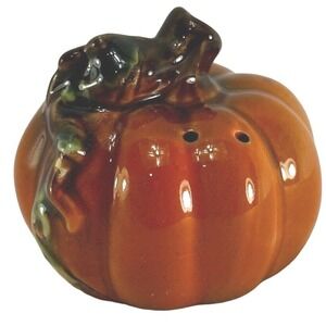 Replacement Ceramic Pumpkin Salt or Pepper Shaker Set Fall Harvest Kitchen Decor